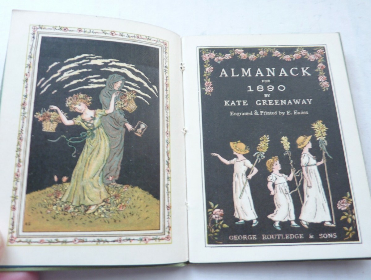 Kate Greenaway's Almanack's. A complete set of 14 first
