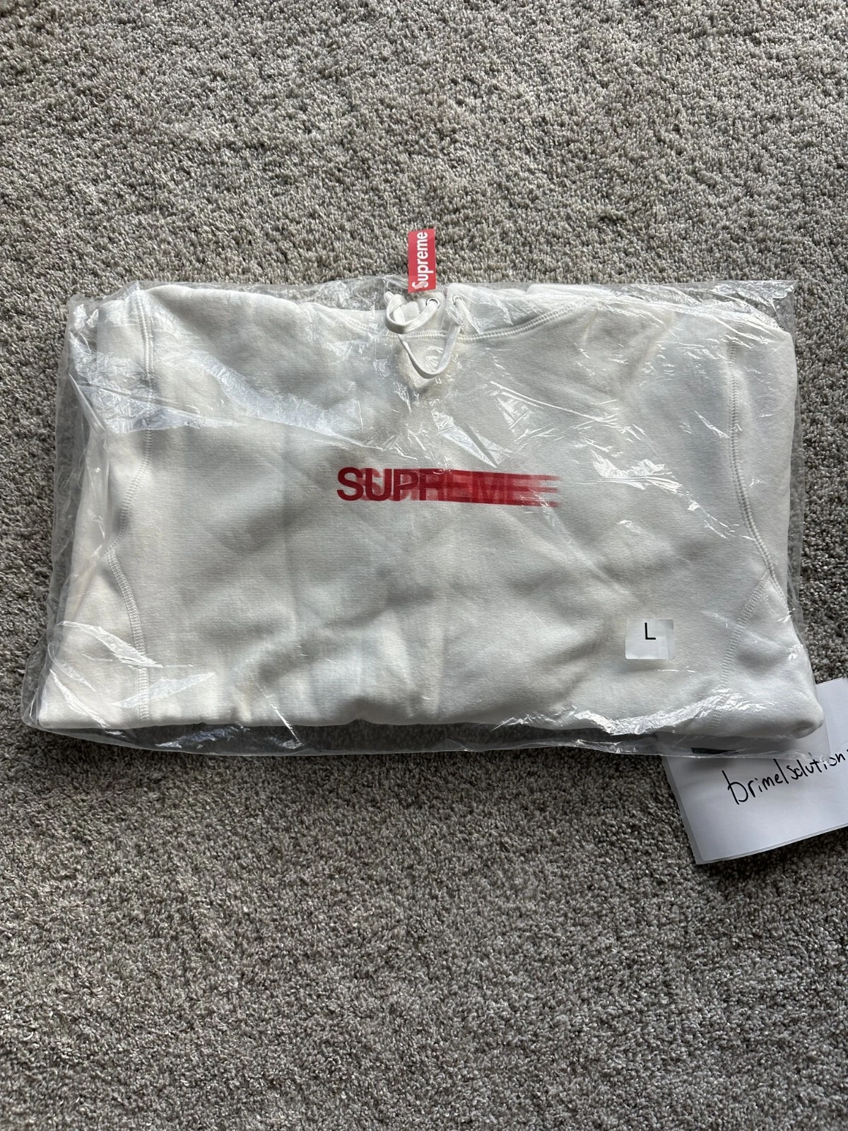 Neuf   Sweat à capuche logo Supreme Motion 2020 blanc   Large