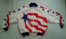 VINTAGE MADE IN USA GREAT THREADS US FLAG LIGHTWEIGHT JACKET IN SIZE M
