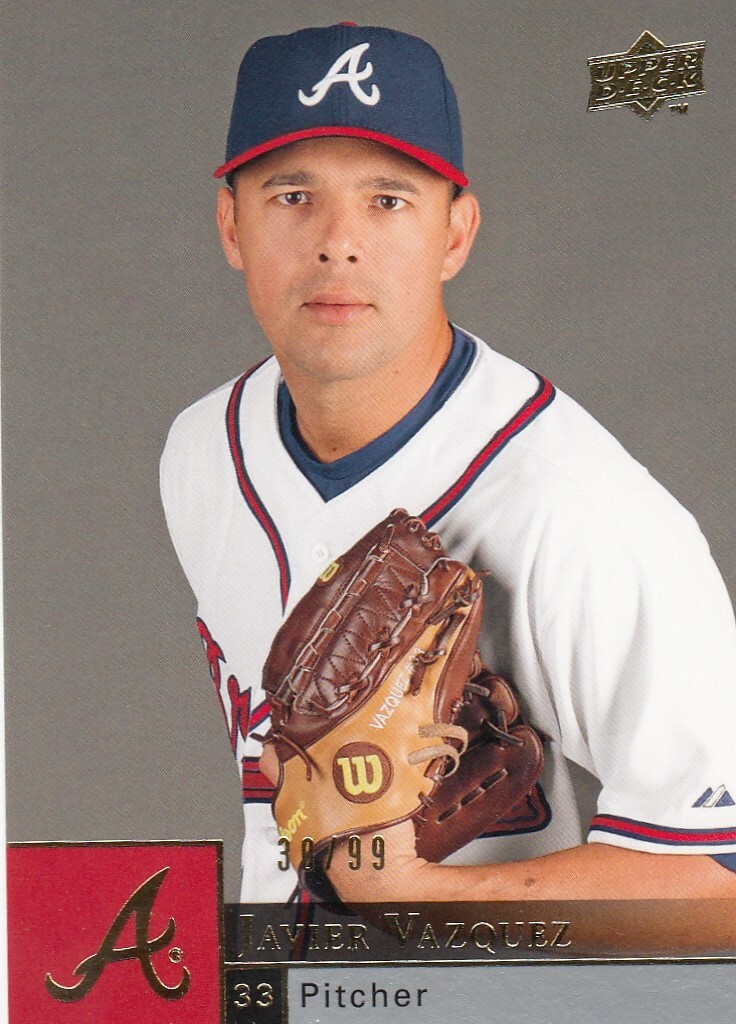 JAVIER VAZQUEZ /99 UPPER DECK UD GOLD ATLANTA BRAVES #523 2009 09