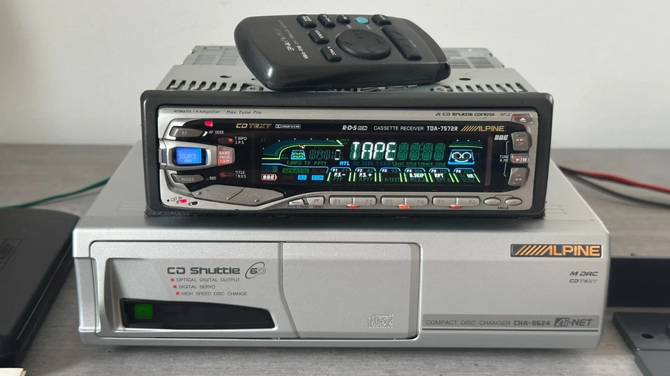 ALPINE TDA-7572R vintage cassette-tuner + CHA-S624 CD-changer - Bild 3 von 4
