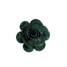 Rhinestone Rose Flower Brooch Lapel Pins for Women Her Fashion Crystal Camellia