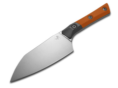 Microtech Knives 3300B-10EM Ember G10 M390MK Steel Small Santoku Kitchen Knife