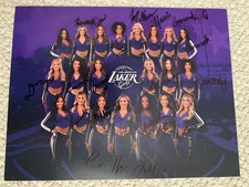 2026 LAKER GIRLS AUTOGRAPHED 8x11 COLOR PHOTO+COA        SIGNED BY WHOLE SQUAD