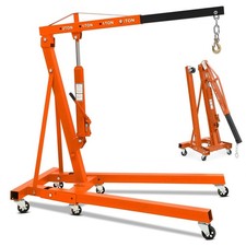 Garvee 4400lbs Folding Engine Hoist Heavy Duty Cherry Picker Engine Lift Garage