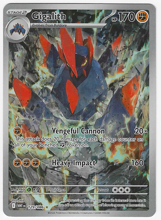 Gigalith 129/086 | Illustration Rare Holo | SV White Flare | Pokemon