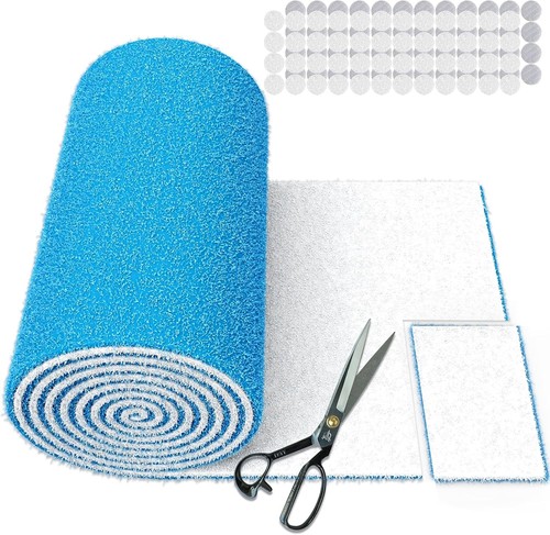 MERV 8 Air Vent Filters - 120x12 Cut-to-Fit Polyester Filter Kit with 48 Hooks - Picture 2 of 7