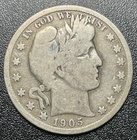 1905-S San Francisco Mint Silver Barber Half Dollar