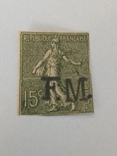 Timbre France Semeuse Neuf Gris Vert 15c Franchise Militaire