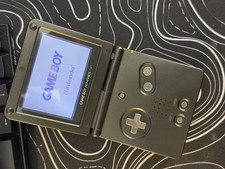 Nintendo Game Boy Advance SP Black Tested Working With USB Charger And Game