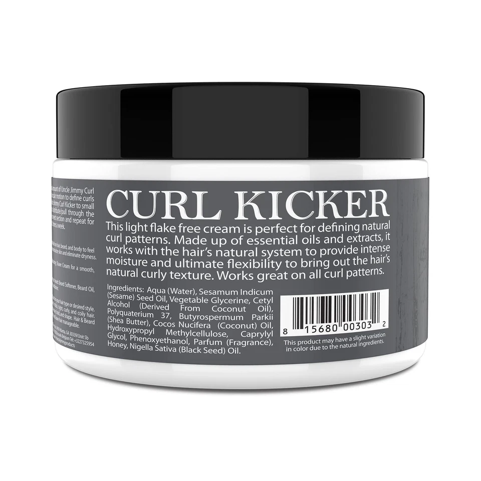 Uncle Jimmy Curl-Kicker 8 oz - Crema para el cabello para hombres - Crema formadora de sujeción media - Foto 3 de 4