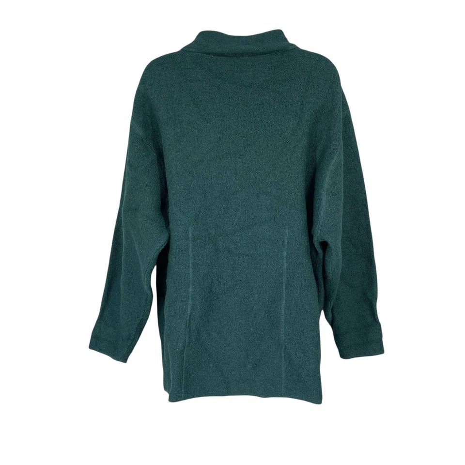 Suéter Cherokee Cottage Mujer Talla 22W/24W Verde Indie Lana Botón Bordado Foto 2 de 4