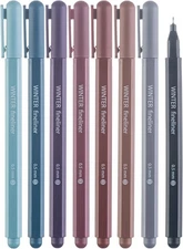 DIVERSEBEE Fine Tip Pens, 8 Bible Pens No Bleed 1 Count (Pack of 8), Winter 