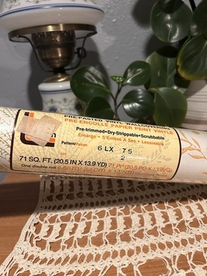 Vintage 1970s Ocean Theme Prepasted Lennon Wall Covering. Double Roll NOS