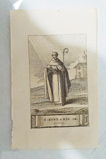 stampa incisione d'epoca da libro s.eustasio ab. fine '700