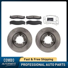 Front Disc Brake Rotors + Brake Pads for AM General Hummer 6.5L 1996-2001