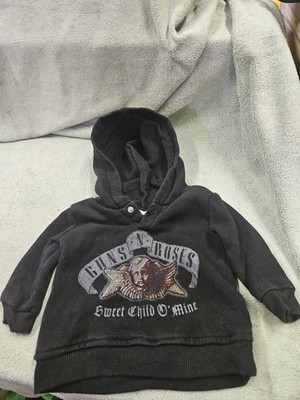 Guns N  Roses 0-3 Month Sweet Child Of Mine Hooded Sweatshirt Black