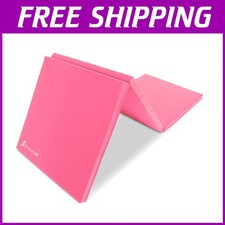 Portable Tri-Fold Exercise Mat - Joint Protection, Pink