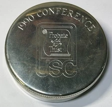 Tiffany & Co Jewelry Trinket Box Pewter 1990 USC Probate & Trust Conference RARE