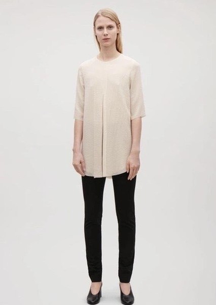 Women COS Shirt Beige Polyester 36