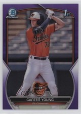 2023 Bowman Chrome Prospects Purple Refractor 188/250 Carter Young #BCP-183 6o3