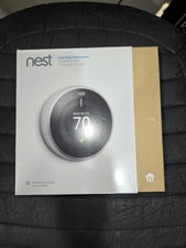 Google Nest 3rd Gen Learning Thermostat: T3007ES Stainless Steel New Sealed
