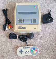 Super Nintendo Snes Console, Control Pad, Power Supply, Av Cable, Tested Working
