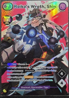 Azuki TCG Raiko s Wrath Shin Alt Art SR AZK01-099 Super Rare Foil AA