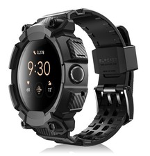 SUPCASE for Google Pixel Watch 41mm Case with Band 41 millimeters, Black