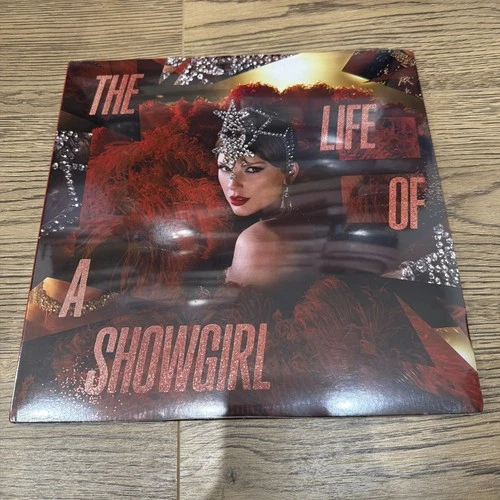 TAYLOR SWIFT  The Life of a Showgirl Tiny Bubbles in Champagne Red Vinyl LP New