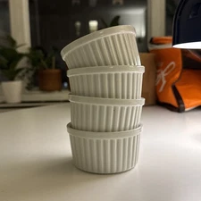 Ramekins Porcelain 8 oz Ramekin White Set of 4.  New never been Used!