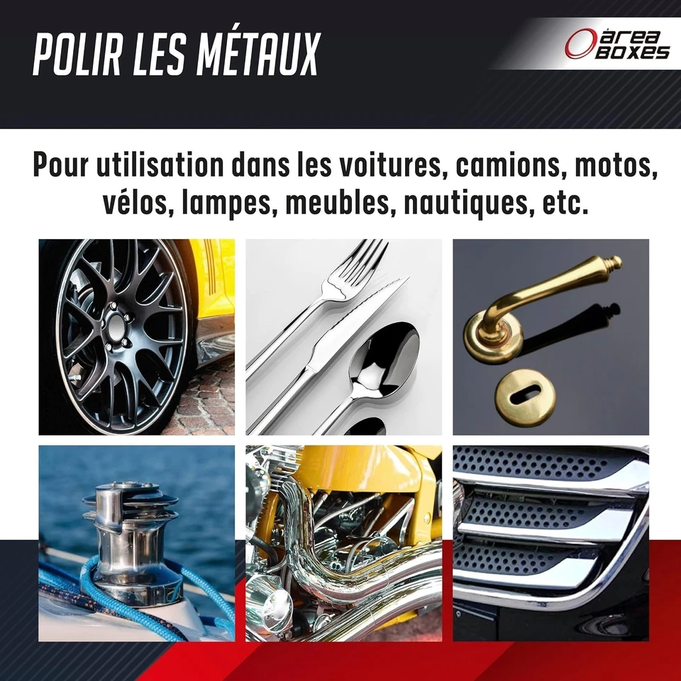 Pâte à polir métaux 75 g Nettoyant bijoux chrome acier - Photo 3/4