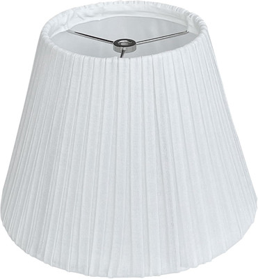 TOOTO STAR 6'' Top X 10'' Bottom X 7.5'' High Small Lamp Shade,White Pleated Bell S