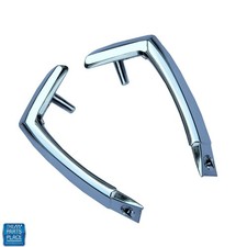 1968-72 Nova Vinyl Top Molding End Caps Chrome Potmetal Gm 8741113 8741114