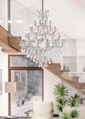 Elegant Lighting 2800G46/RC Maria Theresa 49 Light 46"W Crystal - Chrome - Picture 11 of 12