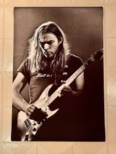 David Gilmour Art, Real Cotton Canvas Print, Digital Brush Strokes Style 24X36