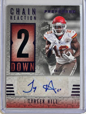 Tyreek Hill AUTO # 01/10 Chain Reaction 2017 Panini Preferred 2nd Year Autograph