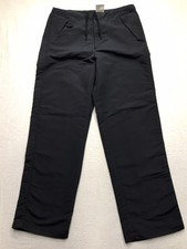 90s NIKE Track Pants Women S 4-6 30x30 Black Nylon Poly Performance Drawstring