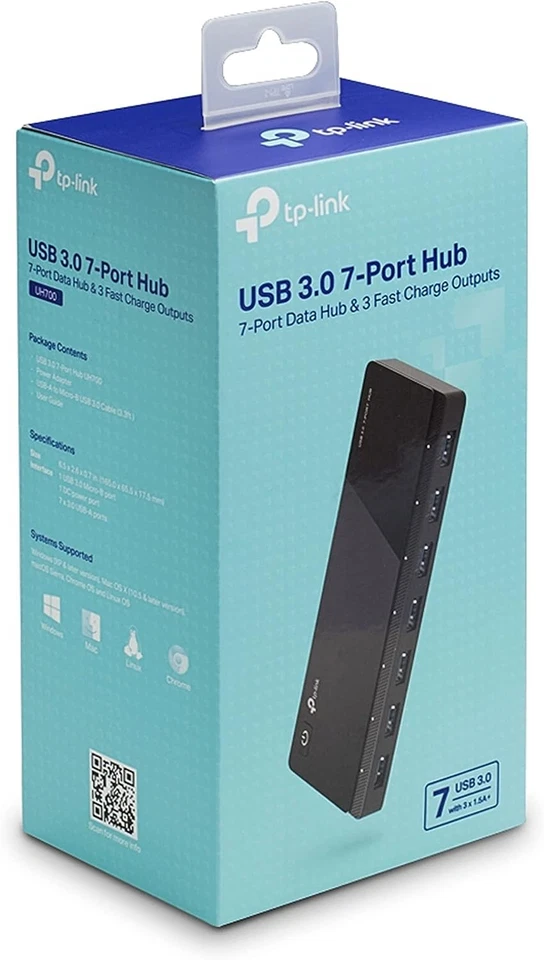 TP-Link UH700 7-Port USB 3.0 HUB inklusive Netzadapter und USB 3.0 Kabel, bis zu - Image 4 of 4