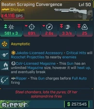 Borderlands 4 🌟 CONVERGENCE KINETIC JAKOBS COV 🌟 MAX DPS 🌟 PS5/XBOX/PC