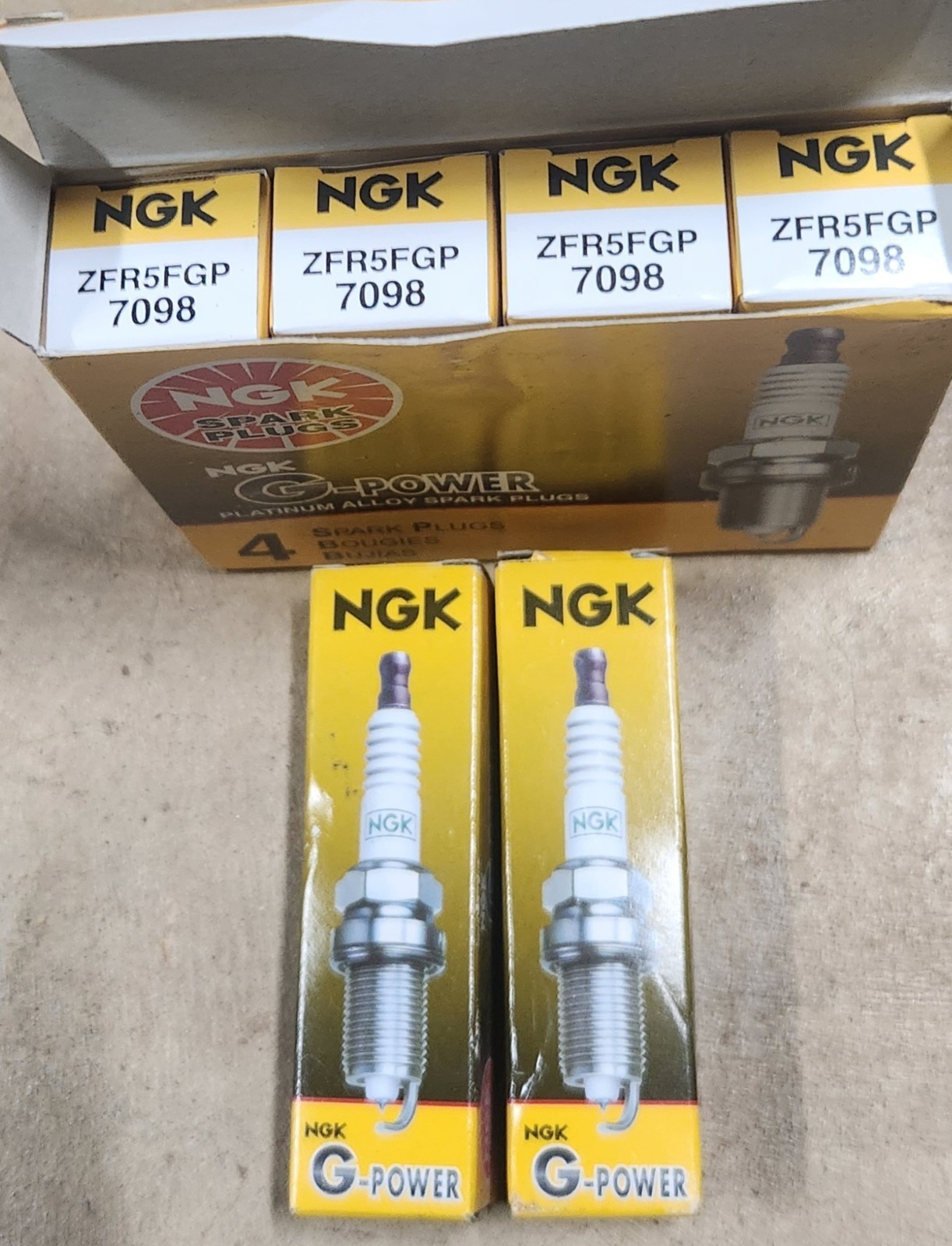 6 Genuine NGK 7098 G-Power Platinum Spark Plugs ZFR5FGP 