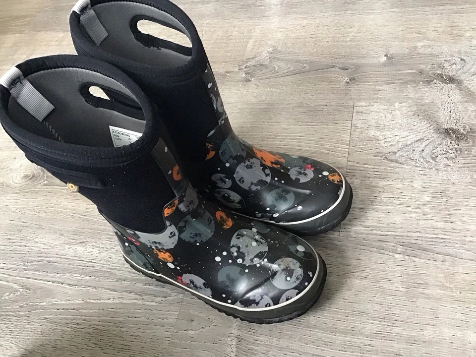 Bogs молодежи 4 водонепроницаемый зимний снег ботинки классический высоты изолированный Moon дизайн - Изображение 2 из 4