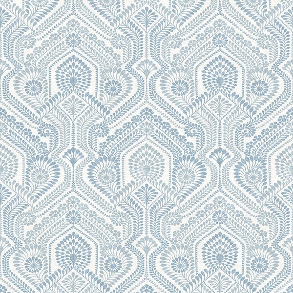 Fd26611_Georgia Geometrisches Medaillon Weich Blau Weiß Fine Decor Tapete-image