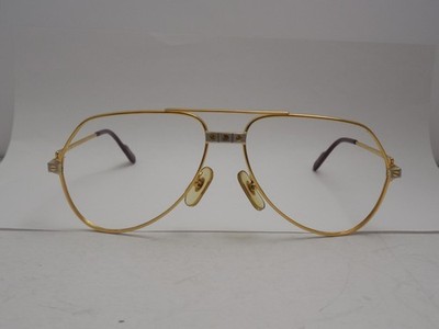 80's Cartier Santos Vendôme Aviator Sunglasses frame eyewear glasses  56 14 130