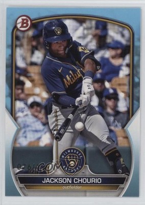 2023 Bowman Draft Sky Blue 76/499 Jackson Chourio #BD-156 1ej4