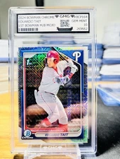 2024 Bowman Chrome Eduardo Tait 1st Mega Mojo Refractor GMG Graded 10 Gem Mint