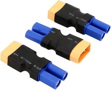 3pcs No Wires Connector: Female EC5 to XT90 / XT-90 Male - Heavy Duty Adapter(BD