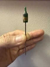 1 Stick Art Deco HARRIS DUNN Wonder Mini Bar Martini Cocktail Pick Green Bottle