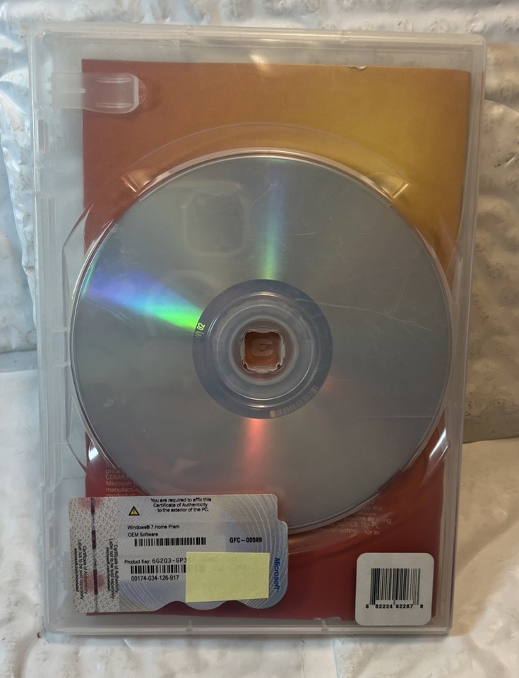 Microsoft Windows 7 Home Premium 64Bit Software (GFC00599) W/Product
