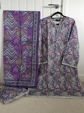 Pakistani Brand Sadabahar Khaddar Cotton 3pc Suit Large Size